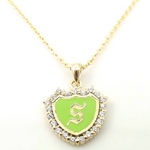 Beji(ベジ) petite ハートイニシャル/ネックレス S 【czダイヤ】