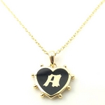 Beji(ベジ) petite ハートイニシャル/ネックレス A