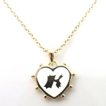 Beji(ベジ) petite ハートイニシャル/ネックレス K