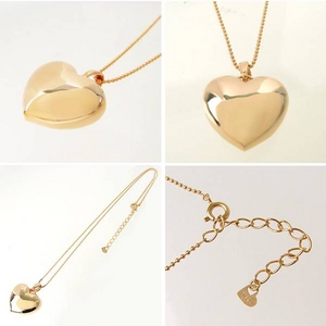 me. 【95-0025】ビッグハートネックレス（Yellow Goldコーティング） TJ201002005ME