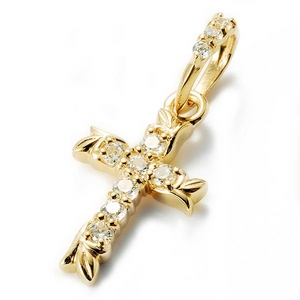 LION HEART(ライオンハート) PLUMERIA/Plumeria Cross Pendant/ペンダントトップ イエローゴールド