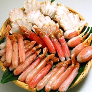 【12月24日受注分までは年内お届け可能】　生ズワイむき身まるごとカニ２匹分１Kｇ