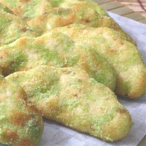 【無着色】草加・枝豆せんべい（煎餅） 48枚（1枚パック12本×4袋）