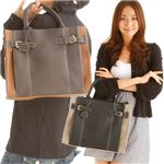 本革のしっとり感まで再現!多機能トートバッグ 2009 コーヒー