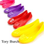 Tory Burch(トリーバーチ) ラバー バレエパンプス  イエロー 8(25.0cm相当)
