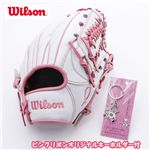 WILSON(ウィルソン) ベア ピンクリボンGLOVE オリジナルキーホルダー付き ホワイト