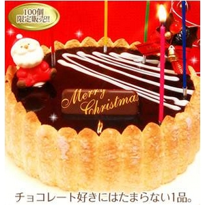 【12月16日で予約終了　2010年クリスマス向け】チョコのシャルロットケーキ