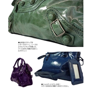 gulffive（ガルフファイブ） エディターズバッグ カバードスタッズ ホワイト