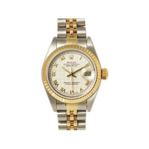 【現品限り】ROLEX（ロレックス） デイトジャスト アイボリーピラミッド文字盤 A番 レディース 文字盤:アイボリー 79173 【中古SA】