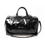 【現品限り】CHANEL（シャネル） ボストン スト付き エナメル ブラック 【中古B】