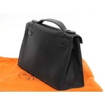 【現品限り】HERMES（エルメス） ポシェットケリー 黒 ヴォーグレネ ゴールド金具  【新品同様】