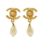 【現品限り】CHANEL（シャネル） イヤリング ココ パール ゴールド【中古AB】