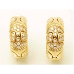  【現品限り】BVLGARI（ブルガリ） アルべアーレ ピアス ダイヤ K18YG 【中古SA】