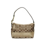 【現品限り】Coach（コーチ） シグネチャー ポーチ ベージュ F43933 アウトレット品 【新品同様】