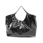 【現品限り】CHANEL（シャネル） ココカバスGM 黒 ブラック エナメル 【中古B】