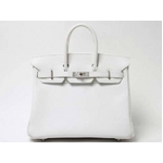 【現品限り】HERMES（エルメス） バーキン25 エプソン 白 シルバー金具 【新品同様】