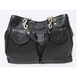 【現品限り】BVLGARI（ブルガリ） チェーンバッグ カーフ 黒 【中古A】