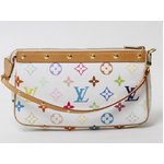 【現品限り】LOUIS VUITTON（ルイヴィトン） マルチカラー アクセサリーポーチ　白　ブロン　M92649 【中古AB】