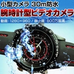 ＜小型カメラ＞30m防水仕様 腕時計型ビデオカメラ  HD画質 800万画素 8GB