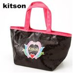 Kitson(キットソン) Sequin Mini Tote 3920 ブラック×ピンク