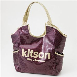 kitson(キットソン) スパンコール バッグ SEQUIN BAG Burgundy×Gold