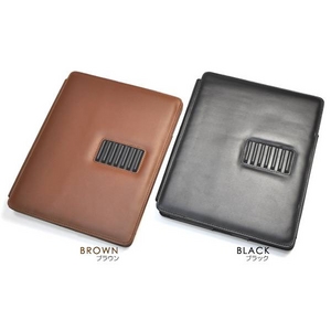 iPad ケース　高級感あふれる♪スタンド付きレザーケース(ブラウン)