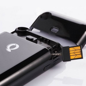 Q-Power iPhone用　充電池付きケース　★3G対応　（ブラック）