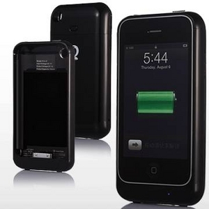 Q-Power iPhone用　充電池付きケース　★3G対応　（ブラック）