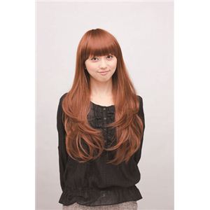 Vivir(ヴィヴィエ) ファッション ウィッグ スウィートカールロング WWW-00066 オレンジブラウン
