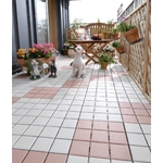 ベランダタイル9枚タイルタイプ 10枚入り オフホワイト