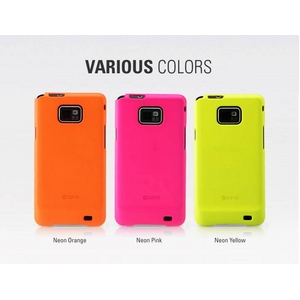 GALAXY S2 ケ一ス◆ Air Jacket Neon 汚染防止SF塗料使用 日本仕様のギャラクシーSIIに対応 Yellow ※液晶フィルム1枚1付き※◆