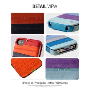 iPHONE4／4S 高級イールレザー（高級天然うなぎ革） Prestige Eel Leather “Folder