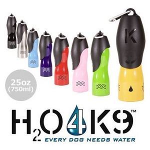 【ペット用品】犬用　お散歩携帯水筒「H2O4K9」 大ボトル（ブラック）