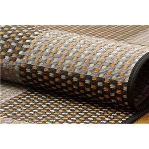 純国産 い草花ござカーペット 『銀河』 グレー 江戸間4.5畳（約261×261cm）