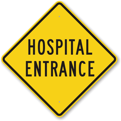 Hospital Entrance Sign