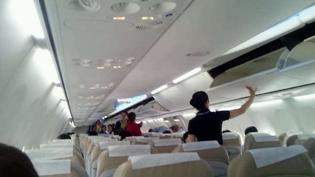 スカイマーク機内