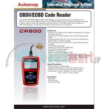 Autosnap CR800 OBDII EOBD MINIコードリーダー