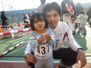 ２歳の娘と共に「親子マラソン」にも出ました