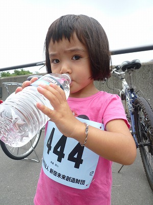 ゴールして、まずは水！