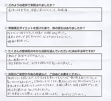 一ヶ月で体重２kg減