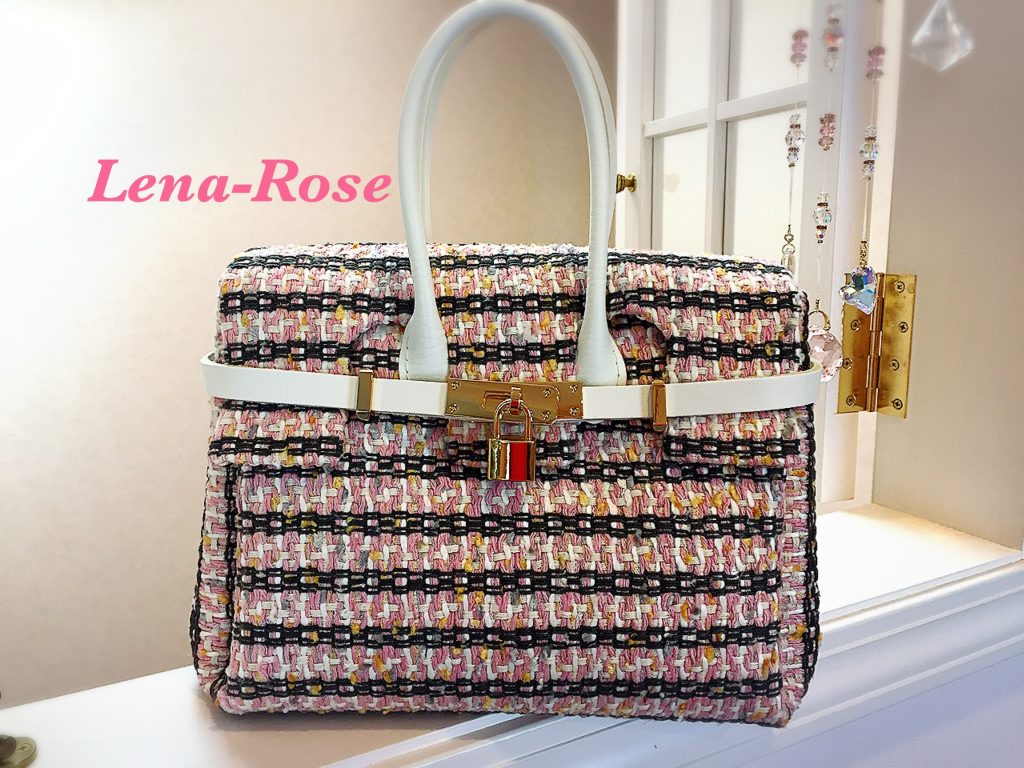 ツイードのハンドメイドバッグ