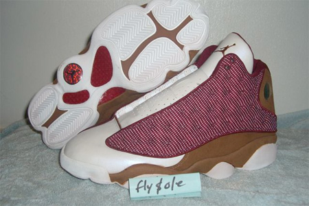 Air Jordan 13 (XIII) Sample - White / Desert Clay - Team Red