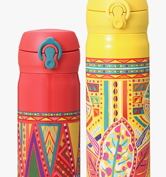 ハンディーステンレスボトルレッド（350ml）/イエロー（500ml）
