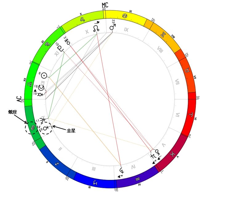 ネイタル図金星の説明