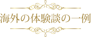 海外の体験談の一例
