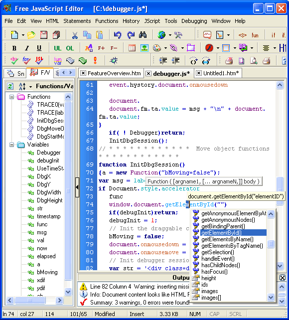 Download Free Free JavaScript Editor, Free.