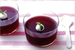 ブルーベリー黒酢の寒天ゼリー